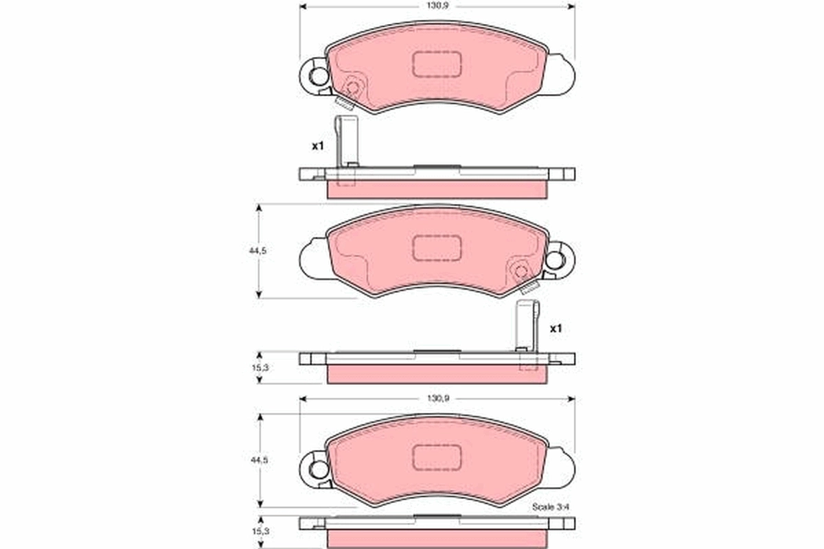 Brake Pad Set, disc brake GDB3215