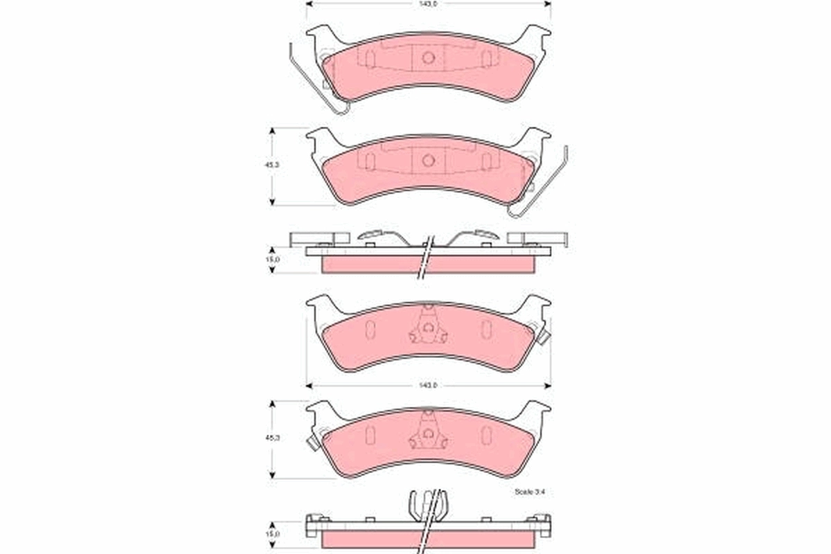 Brake Pad Set, disc brake GDB4124