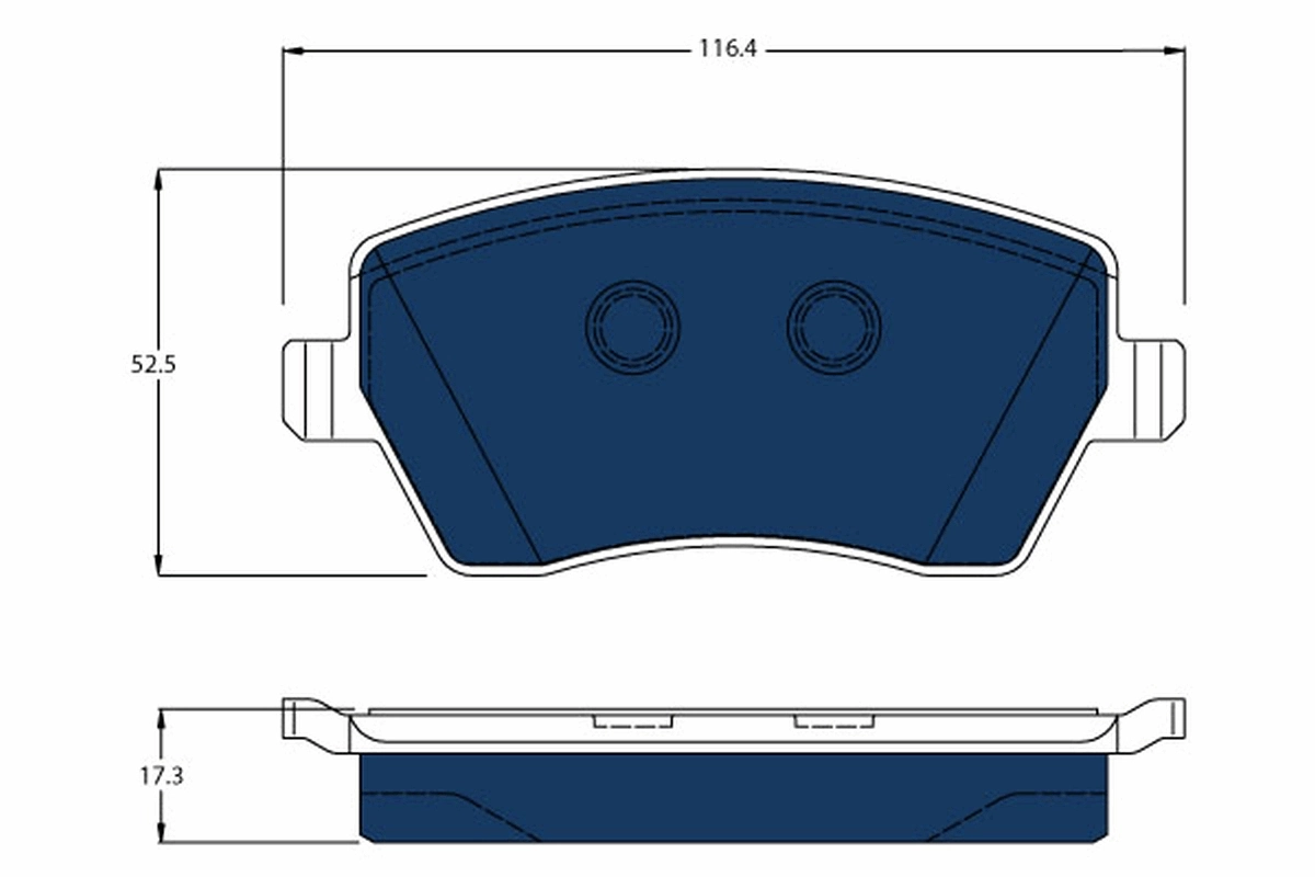 Brake Pad Set, disc brake ELECTRIC BLUE GDB3332BTE