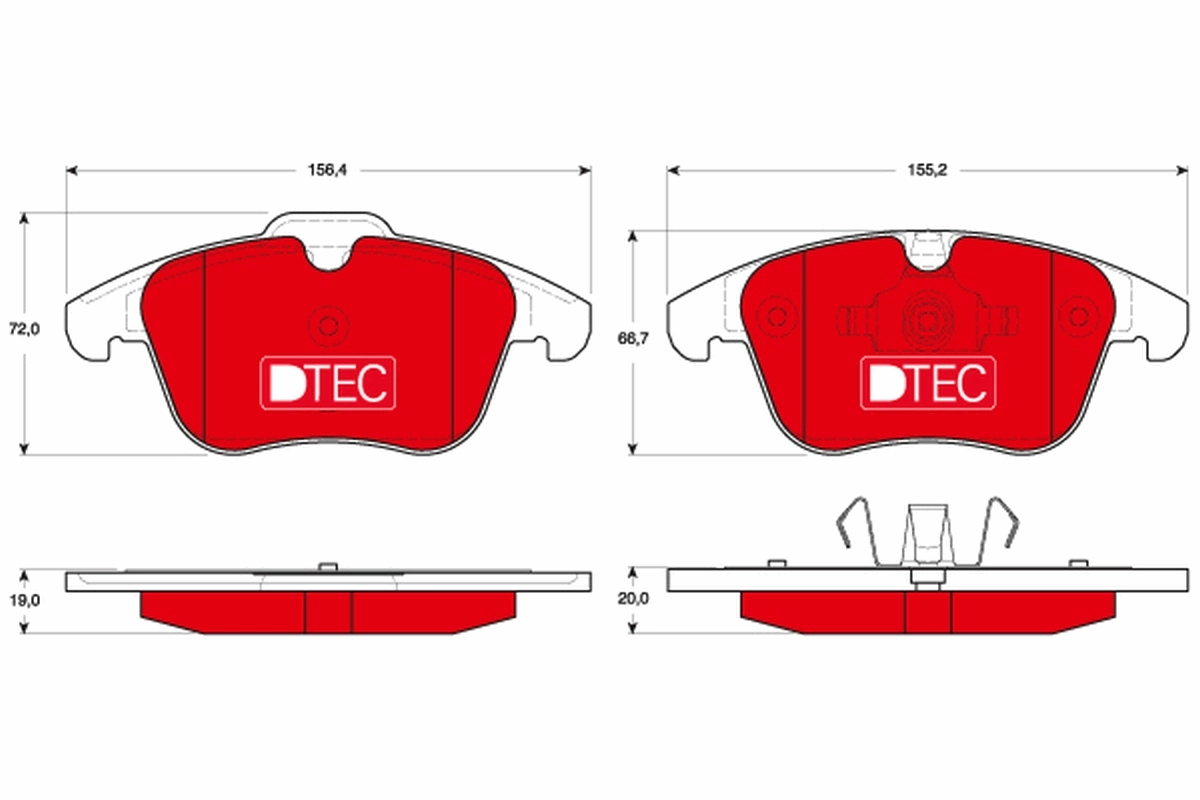 Brake Pad Set, disc brake DTEC COTEC GDB1683DTE