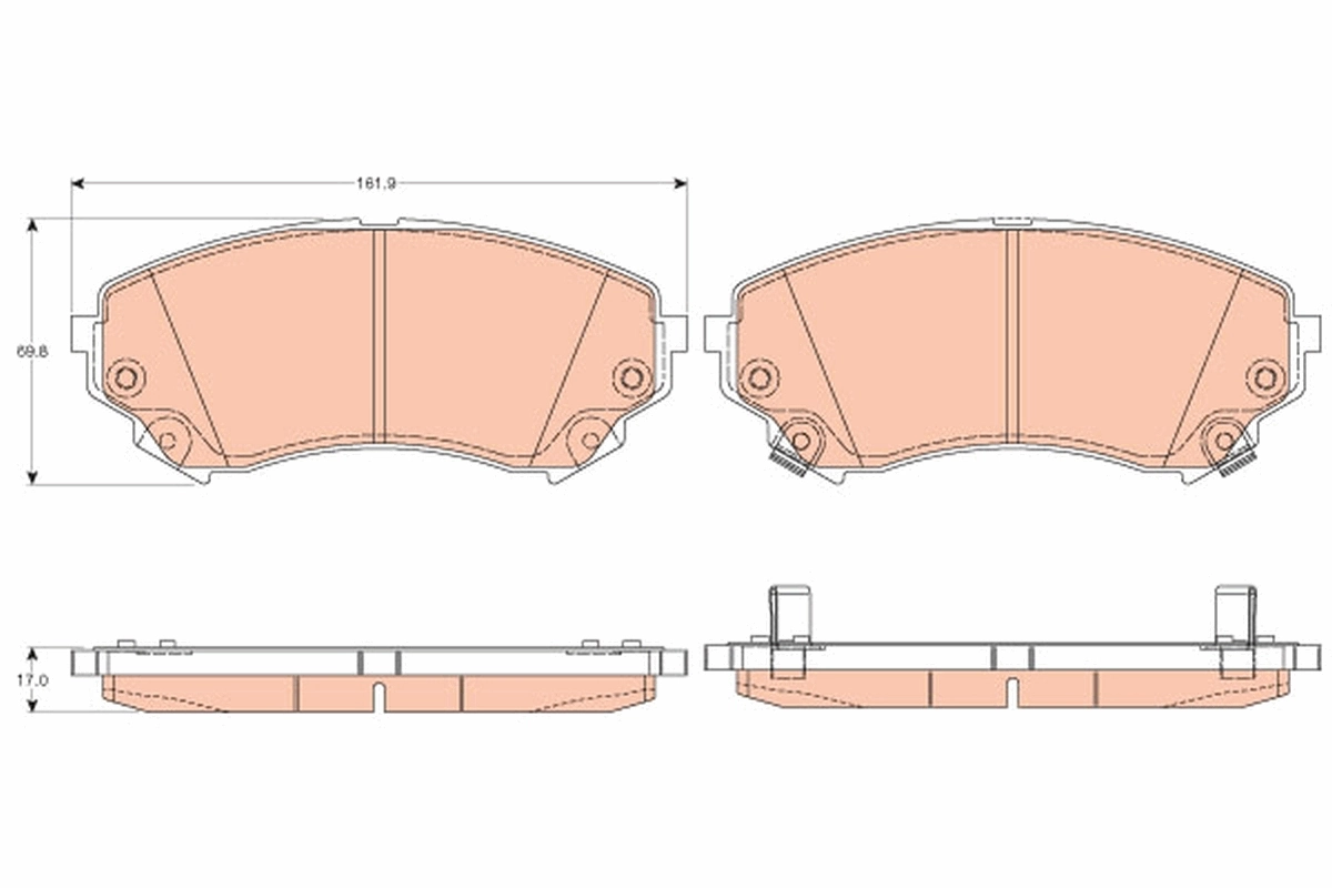 Brake Pad Set, disc brake GDB4456