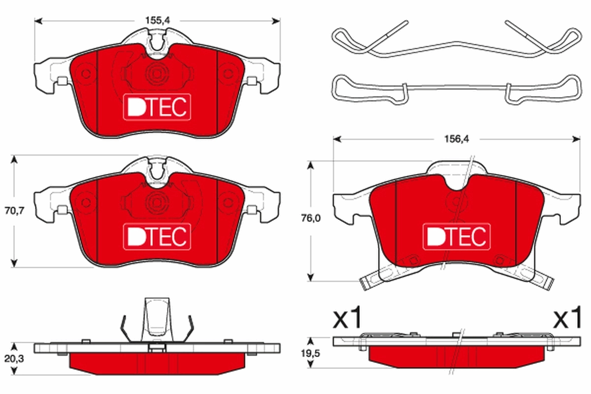 Brake Pad Set, disc brake DTEC COTEC GDB1668DTE