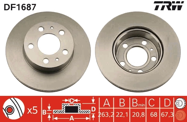 Brake Disc DF1687