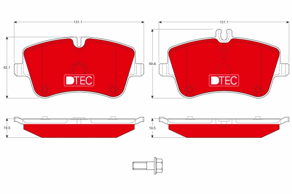 Brake Pad Set, disc brake DTEC COTEC GDB1413DTE