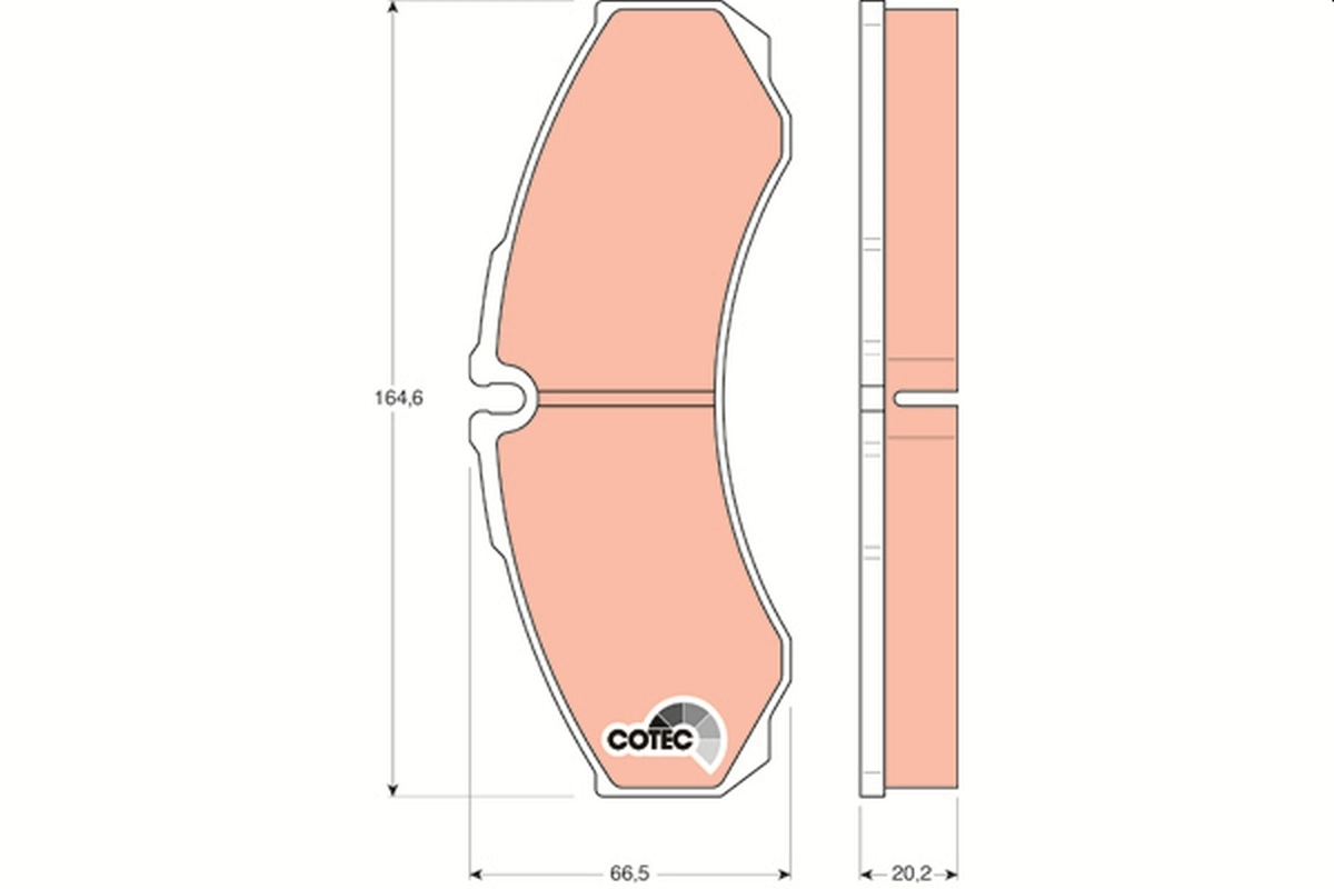 Brake Pad Set, disc brake COTEC GDB1345