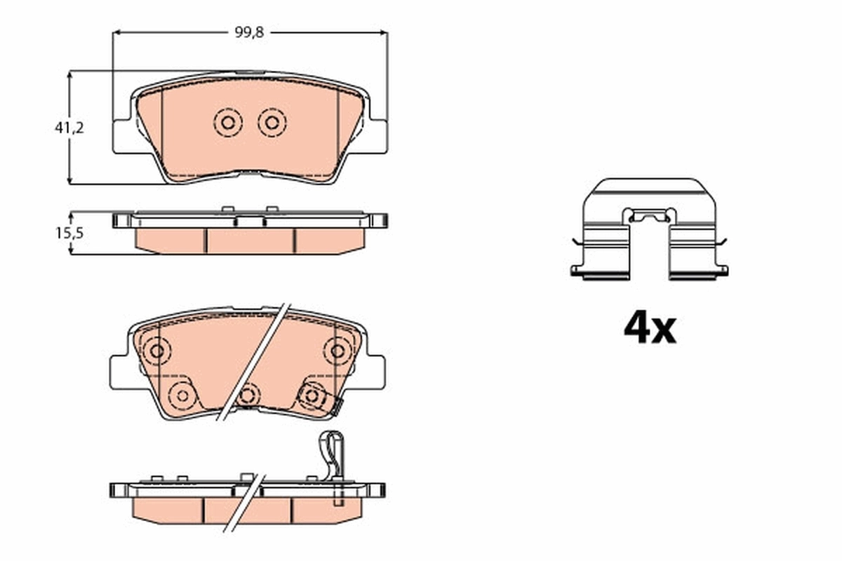 Brake Pad Set, disc brake GDB2173