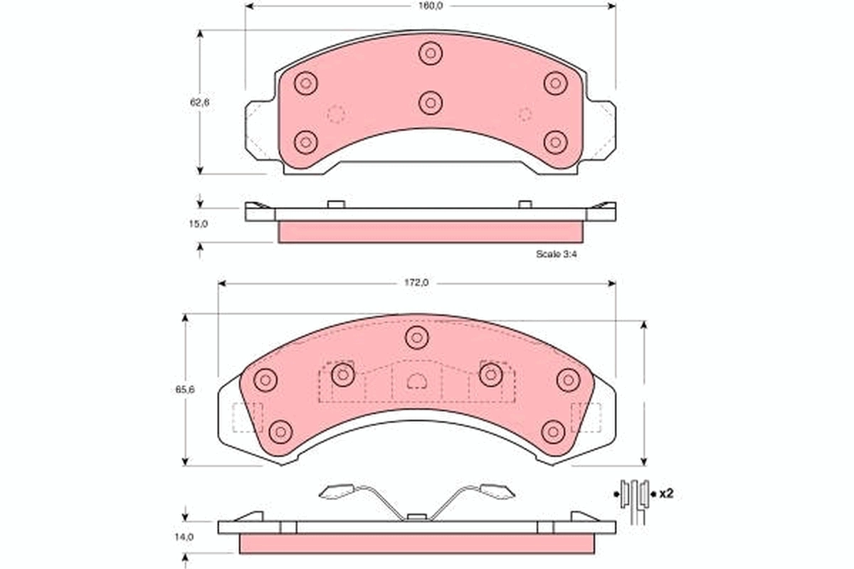 Brake Pad Set, disc brake GDB4013