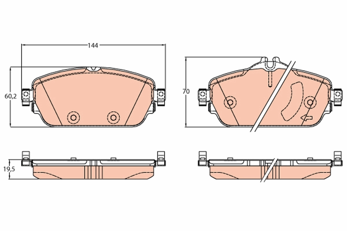 Brake Pad Set, disc brake GDB2070