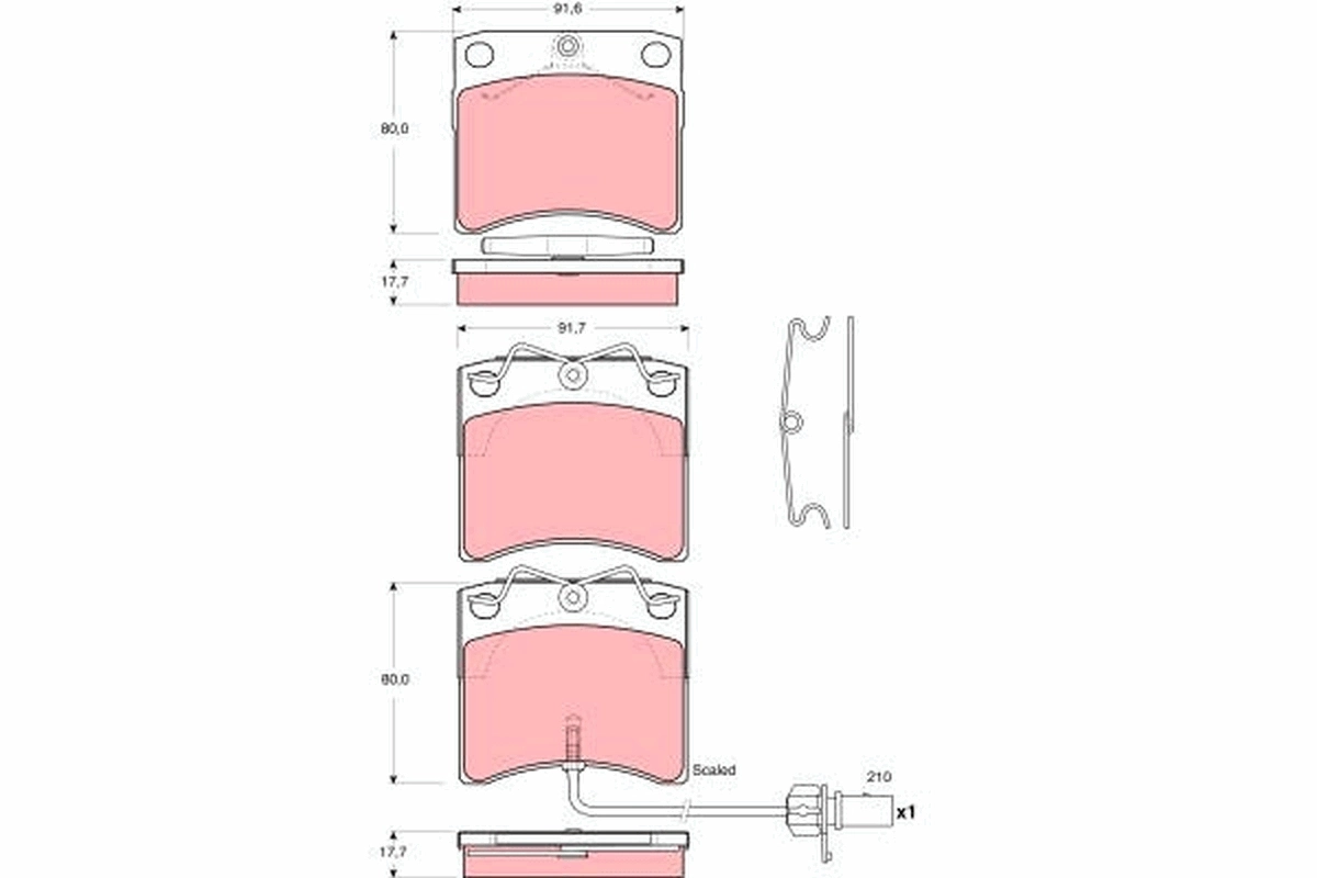 Brake Pad Set, disc brake GDB1368