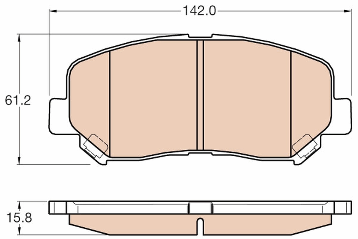 Brake Pad Set, disc brake GDB3562