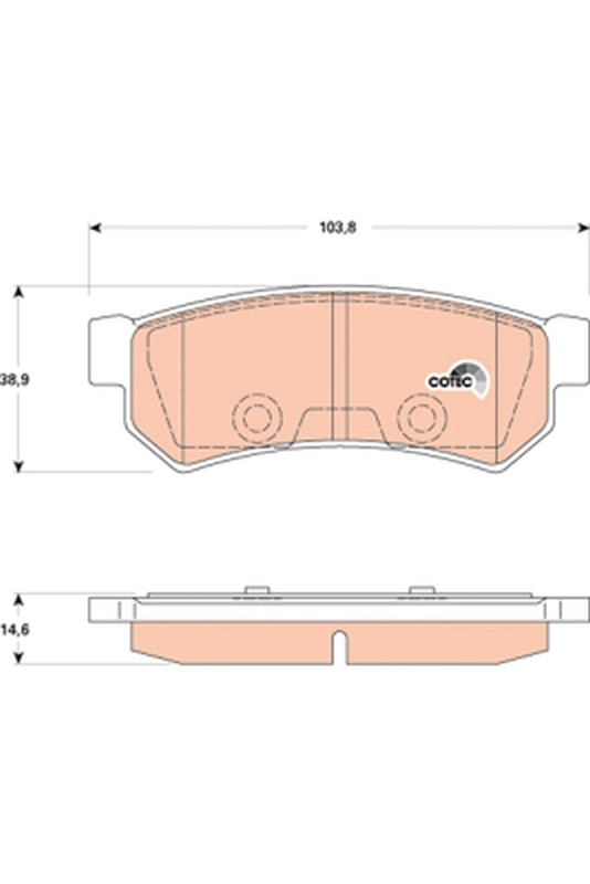 Brake Pad Set, disc brake COTEC GDB4178