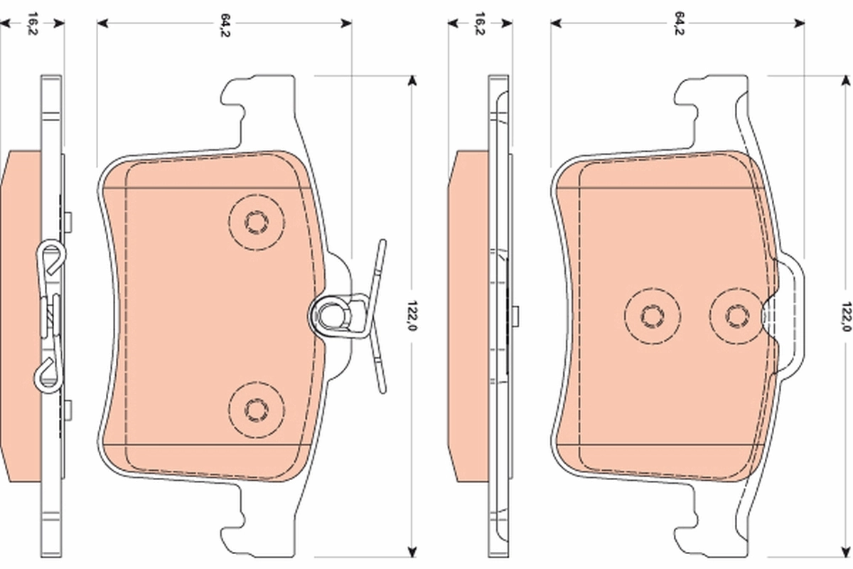 Brake Pad Set, disc brake GDB1877