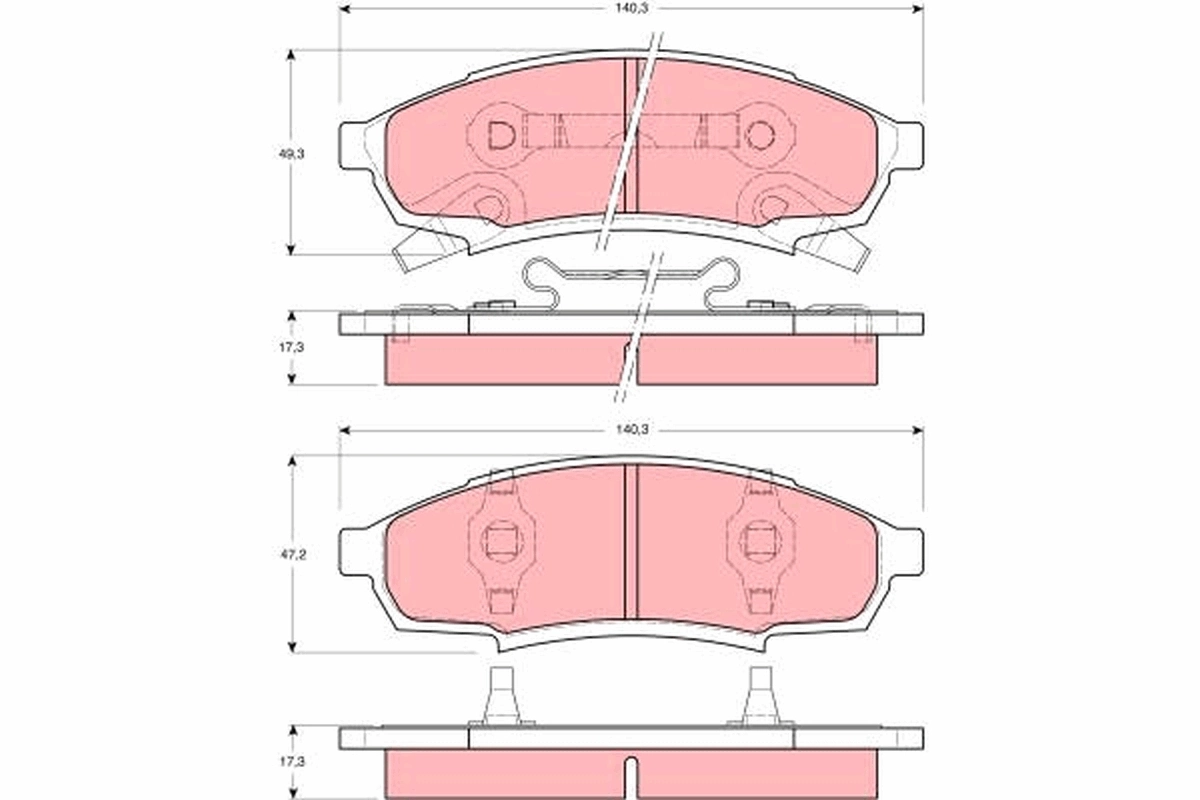 Brake Pad Set, disc brake GDB4014