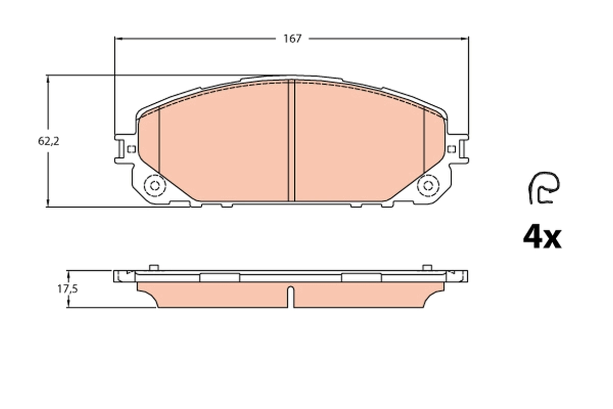 Brake Pad Set, disc brake GDB2094