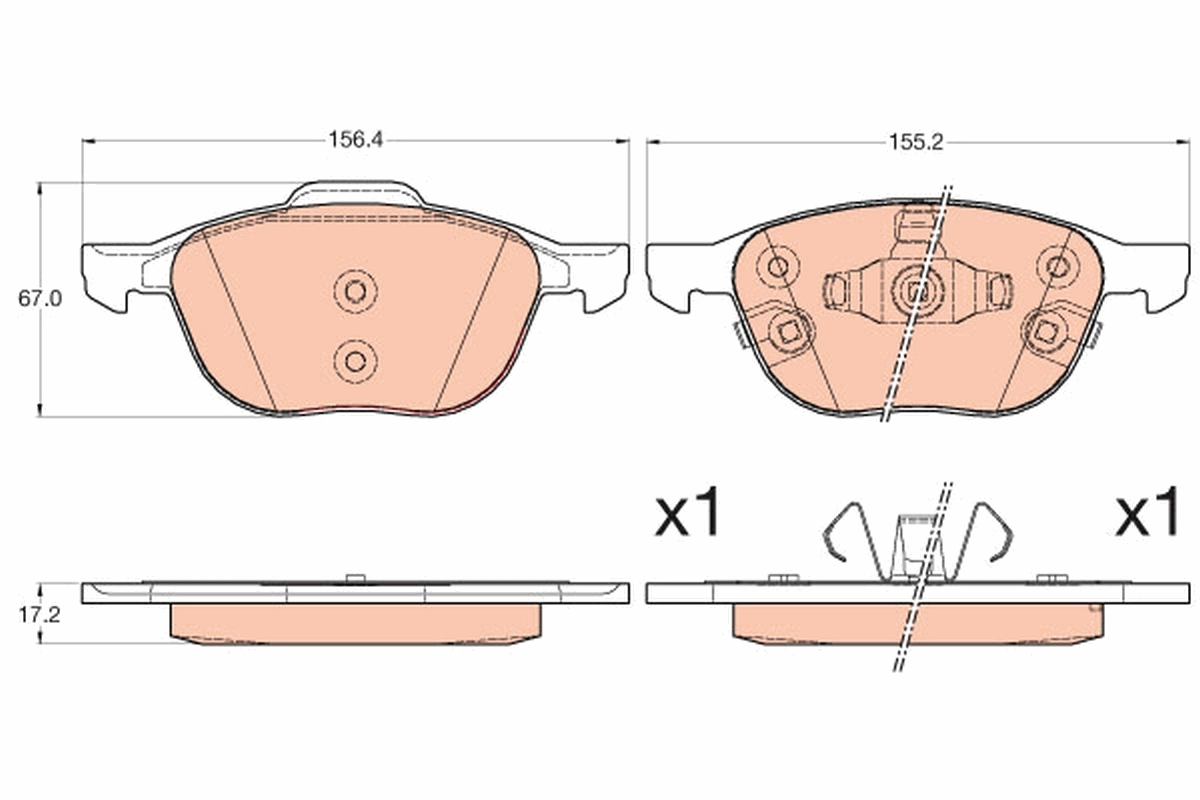 Brake Pad Set, disc brake GDB2059