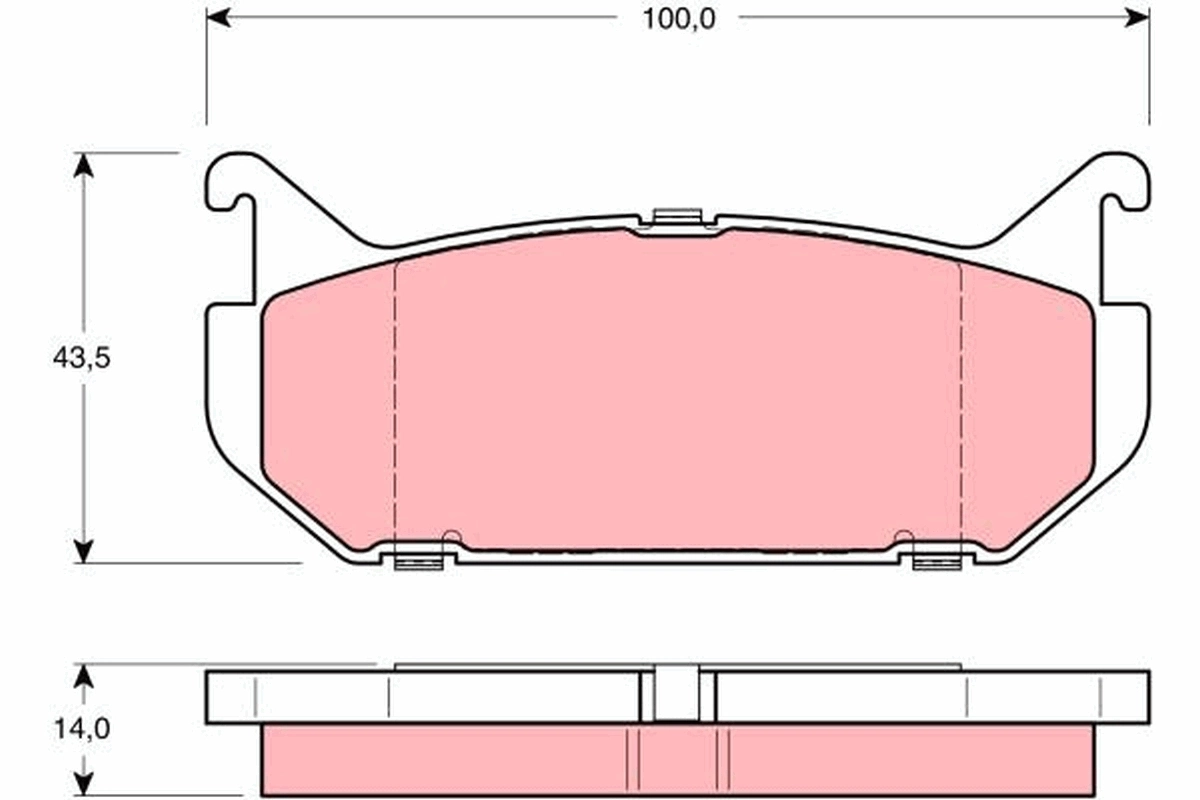 Brake Pad Set, disc brake GDB1140