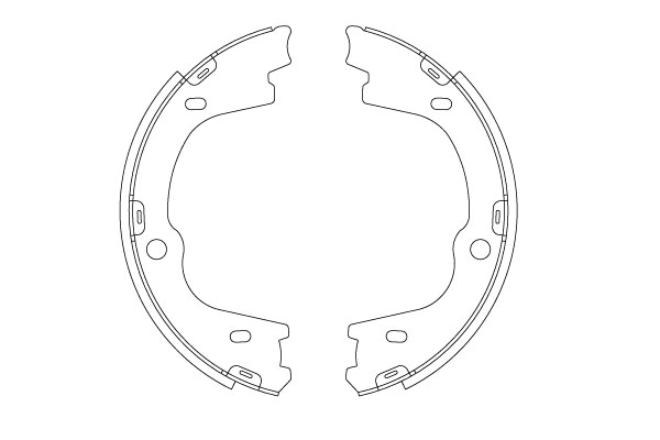 Brake Shoe Set, parking brake GS8003
