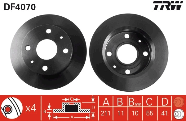 Brake Disc DF4070