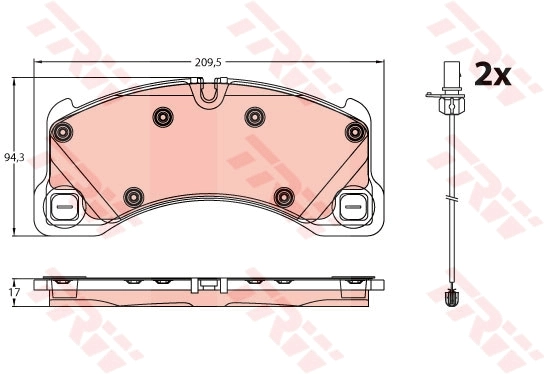 Brake Pad Set, disc brake GDB2243