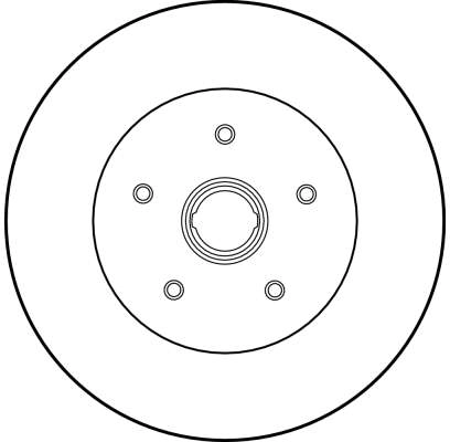 Brake Disc TRW SINGLE DF1524S