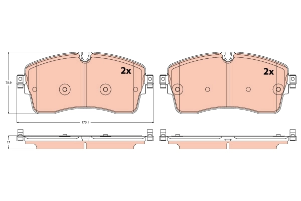 Brake Pad Set, disc brake GDB2255