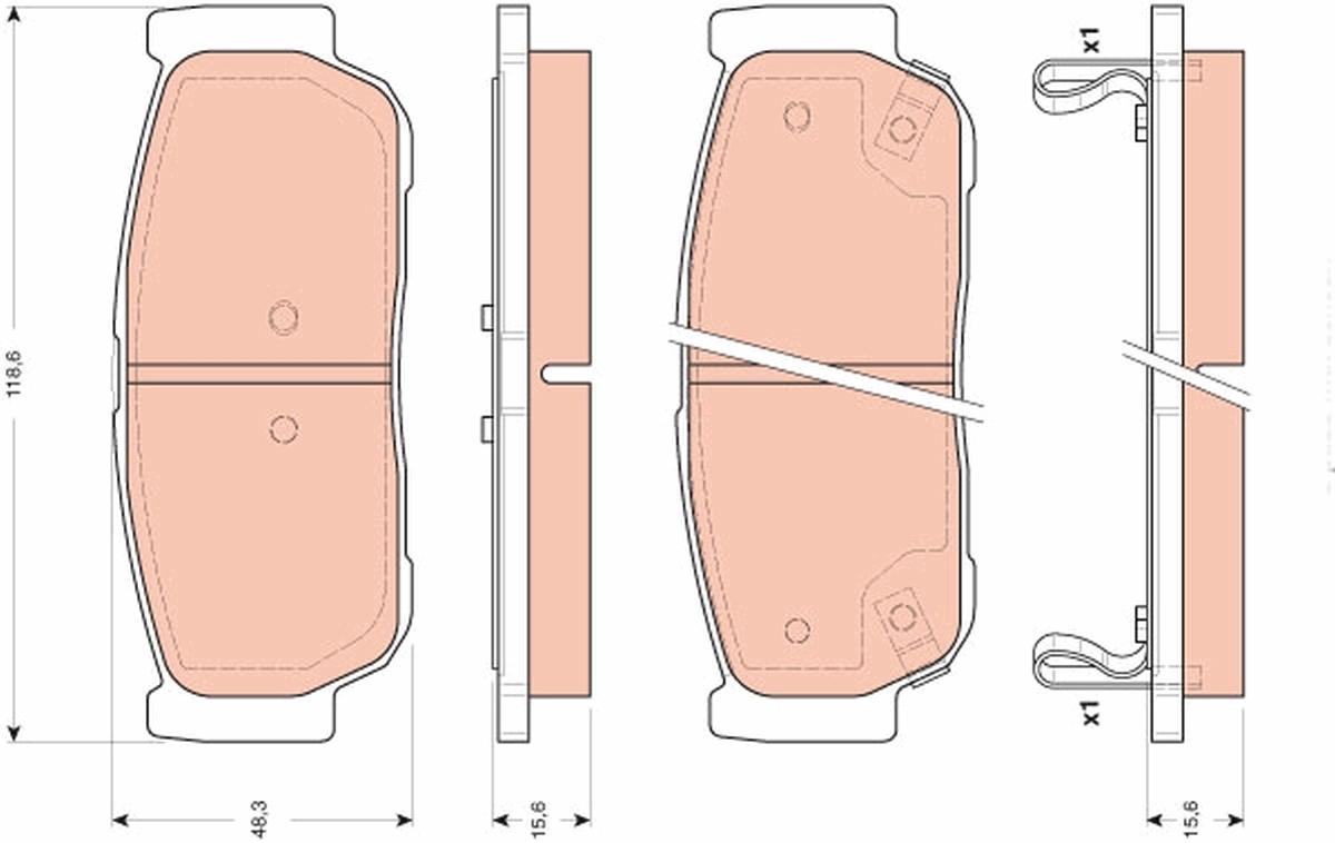 Brake Pad Set, disc brake GDB3413
