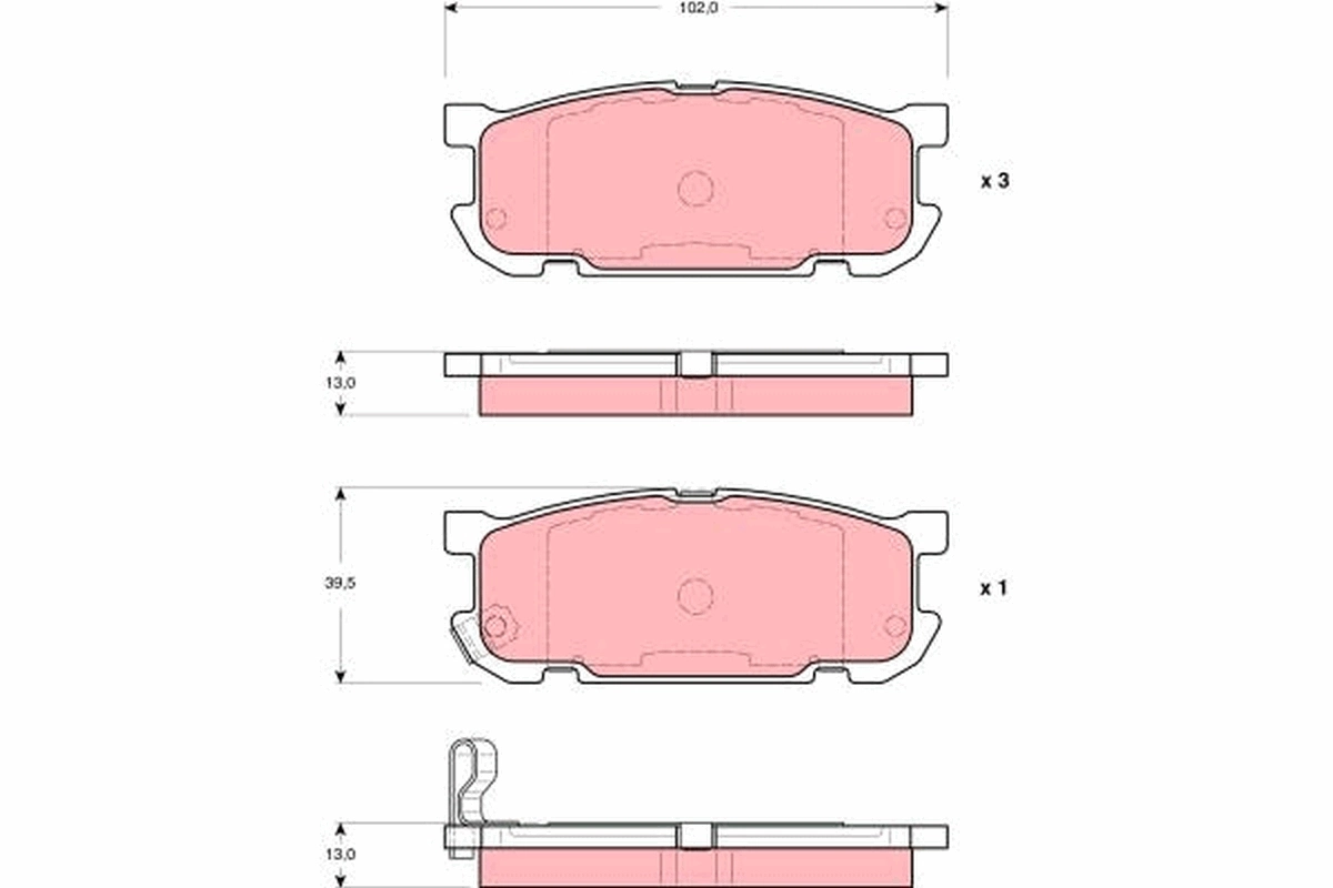 Brake Pad Set, disc brake GDB3303