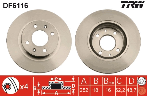 Brake Disc DF6116