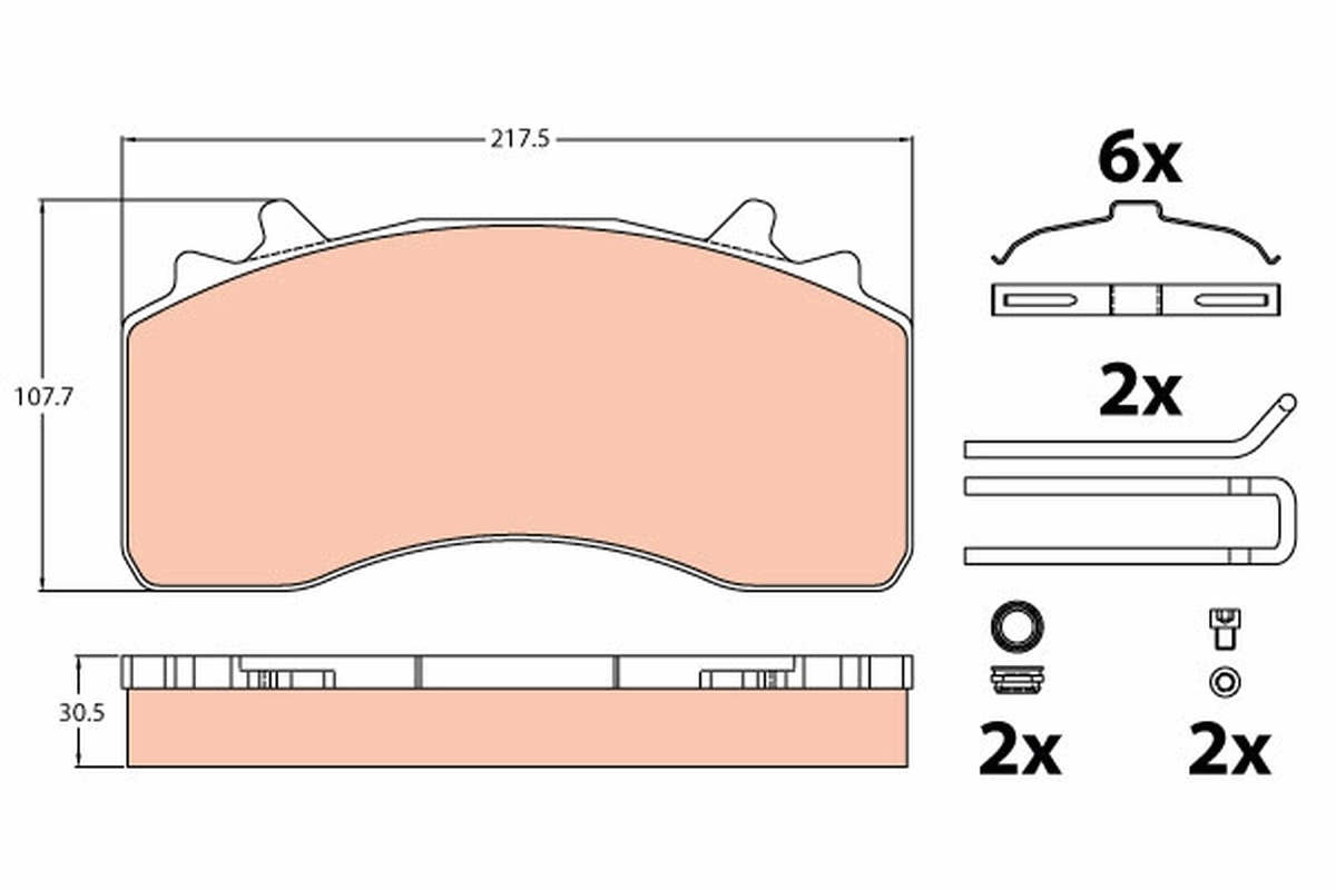 Brake Pad Set, disc brake GDB5114