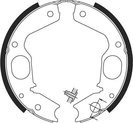 Brake Shoe Set, parking brake GS8695