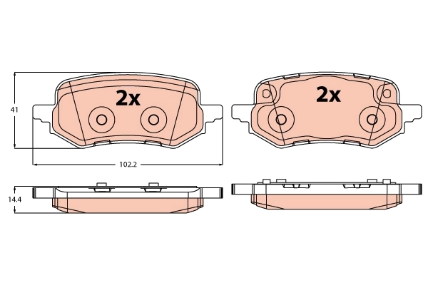 Brake Pad Set, disc brake GDB2367