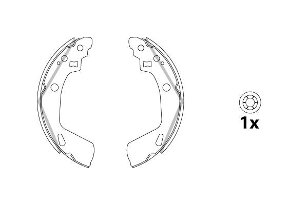 Brake Shoe Set, parking brake GS8865
