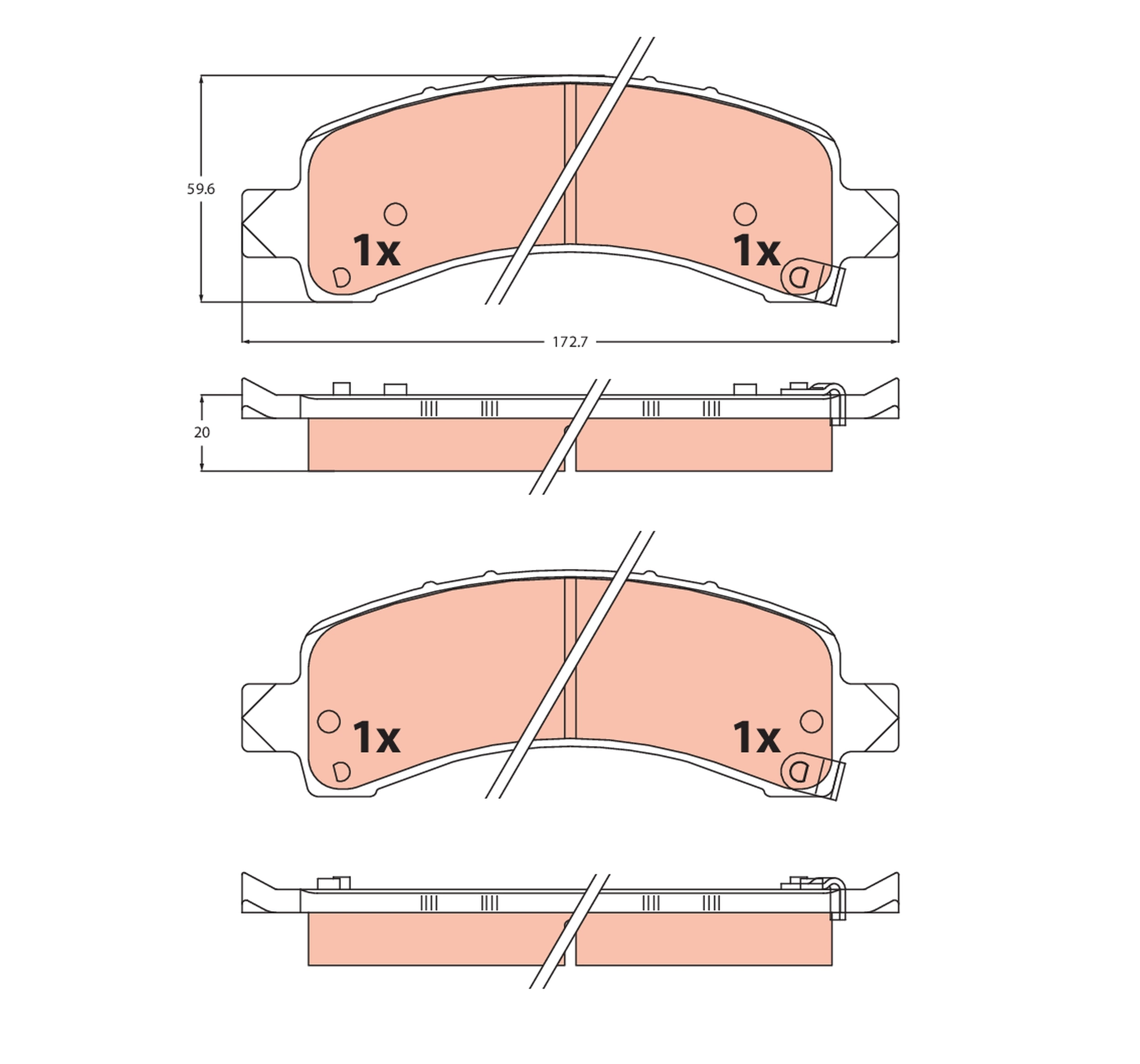 Brake Pad Set, disc brake GDB2460