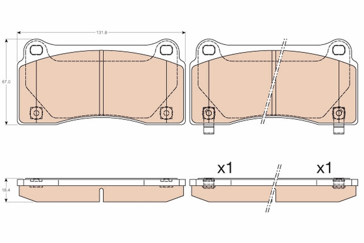 Brake Pad Set, disc brake GDB3573