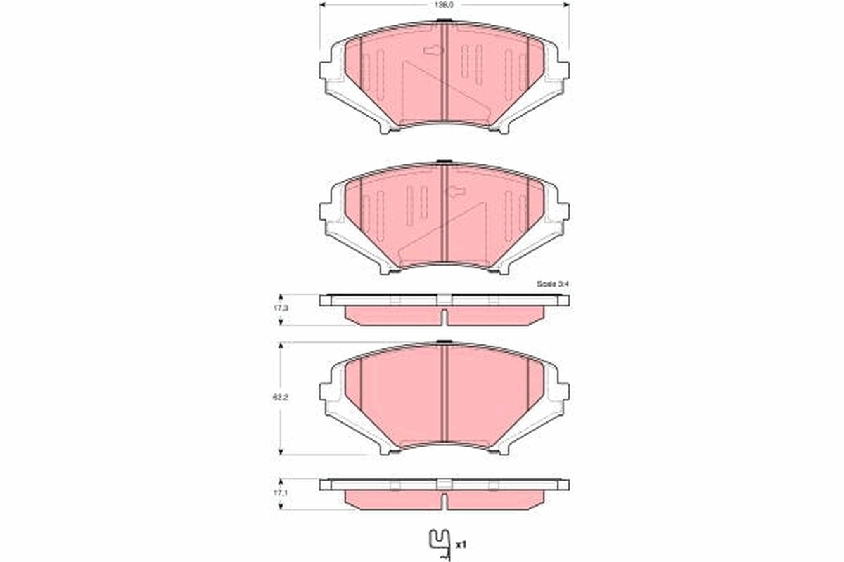 Brake Pad Set, disc brake GDB3356