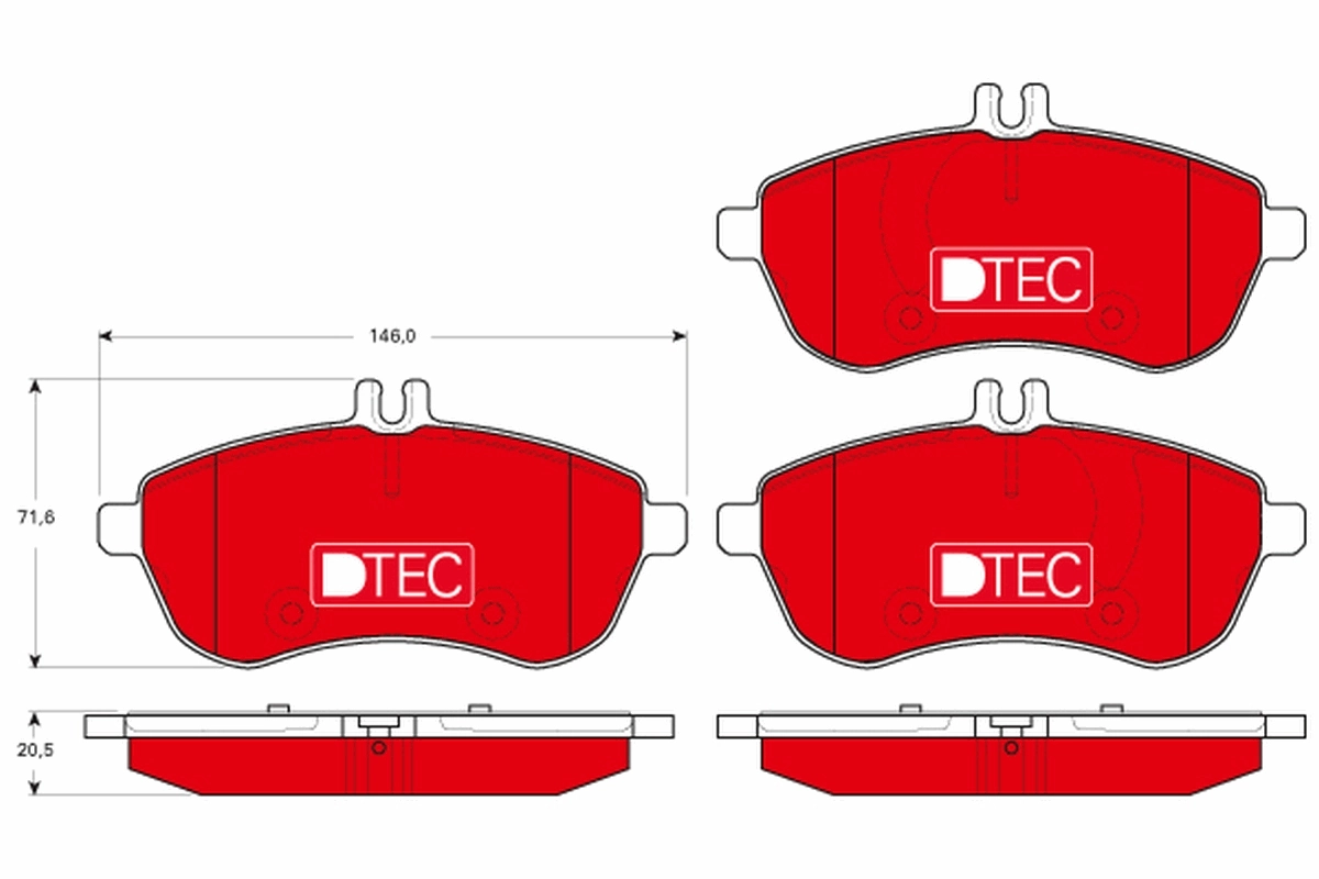 Brake Pad Set, disc brake DTEC COTEC GDB1736DTE