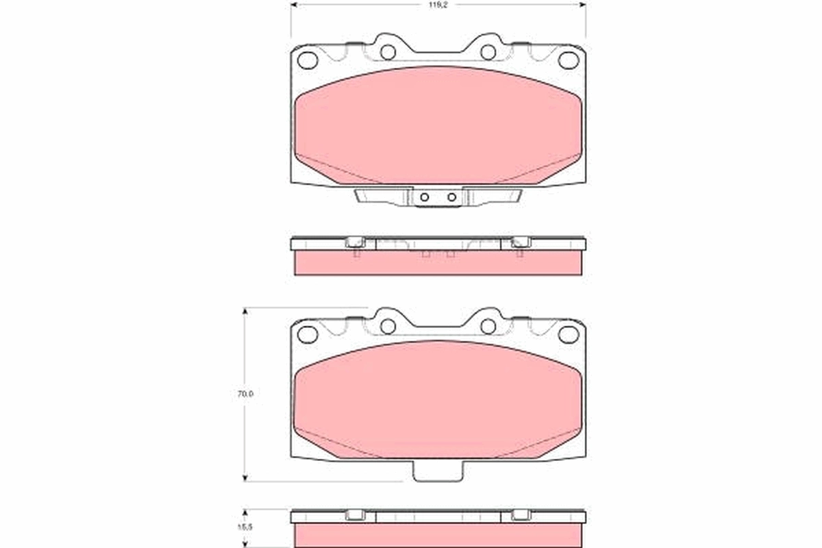 Brake Pad Set, disc brake GDB3307