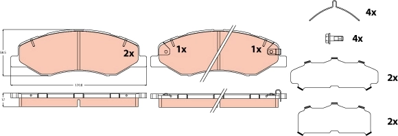 Brake Pad Set, disc brake GDB2474