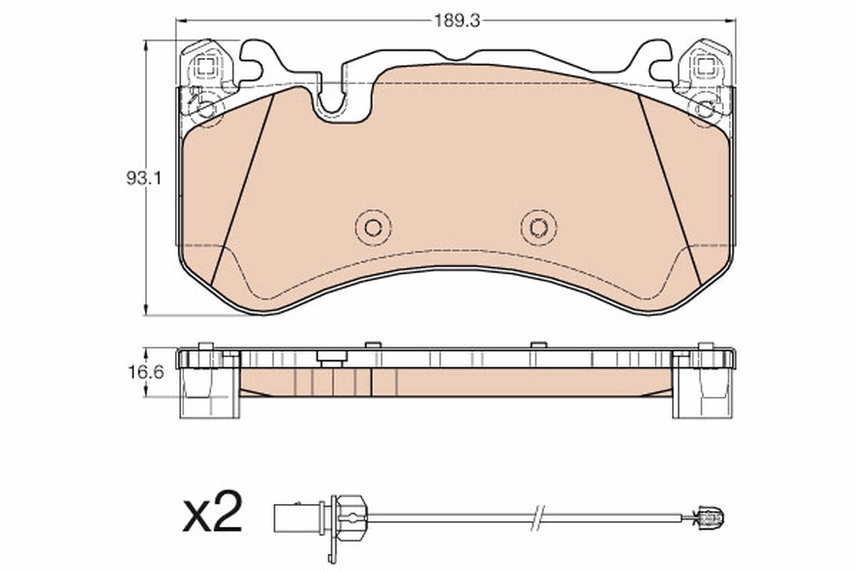Brake Pad Set, disc brake GDB1977