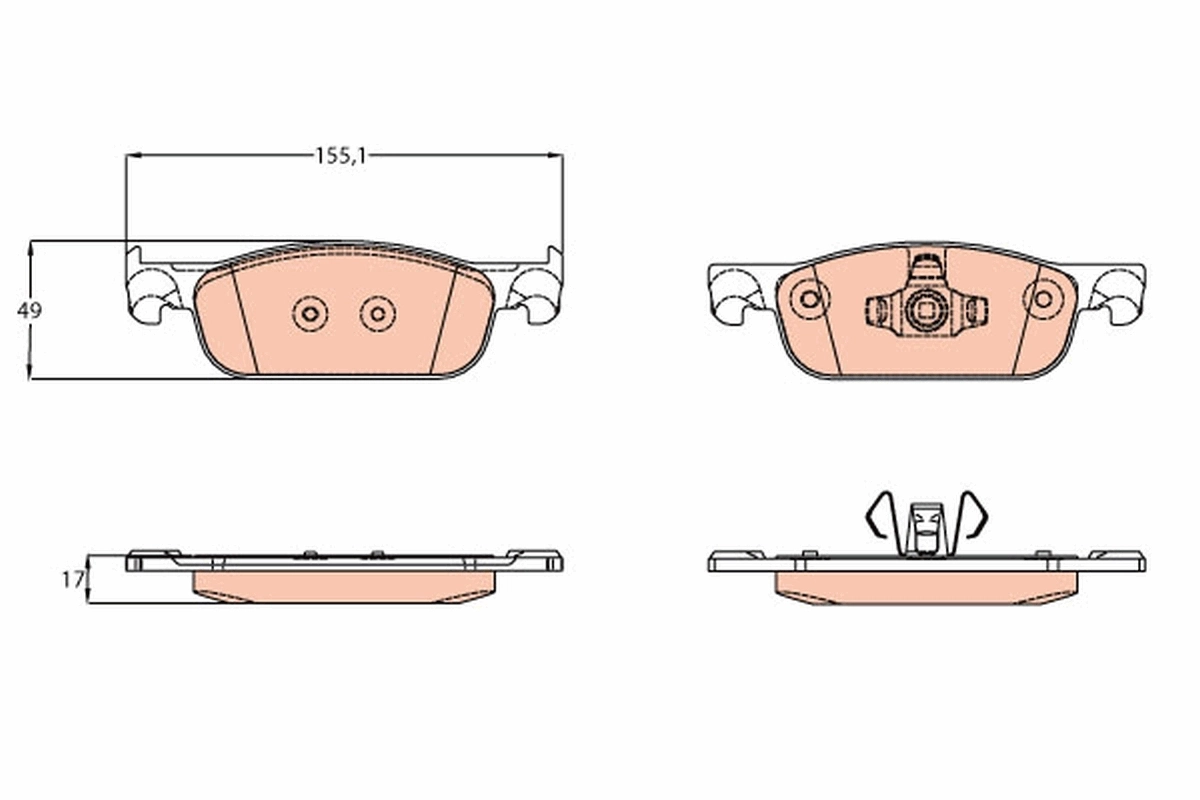 Brake Pad Set, disc brake GDB2157