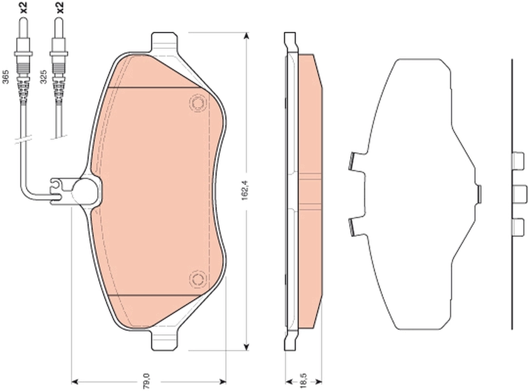 Brake Pad Set, disc brake GDB1663