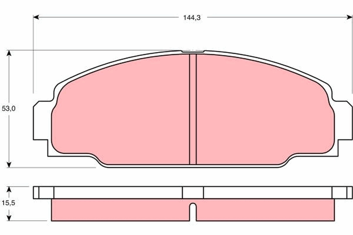 Brake Pad Set, disc brake GDB3090