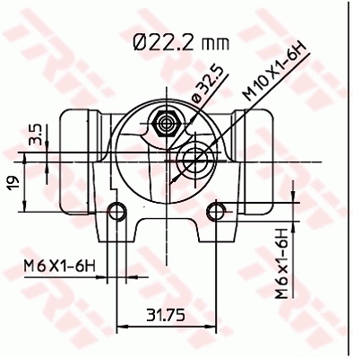TRW BWH134 Wheel Brake Cylinder