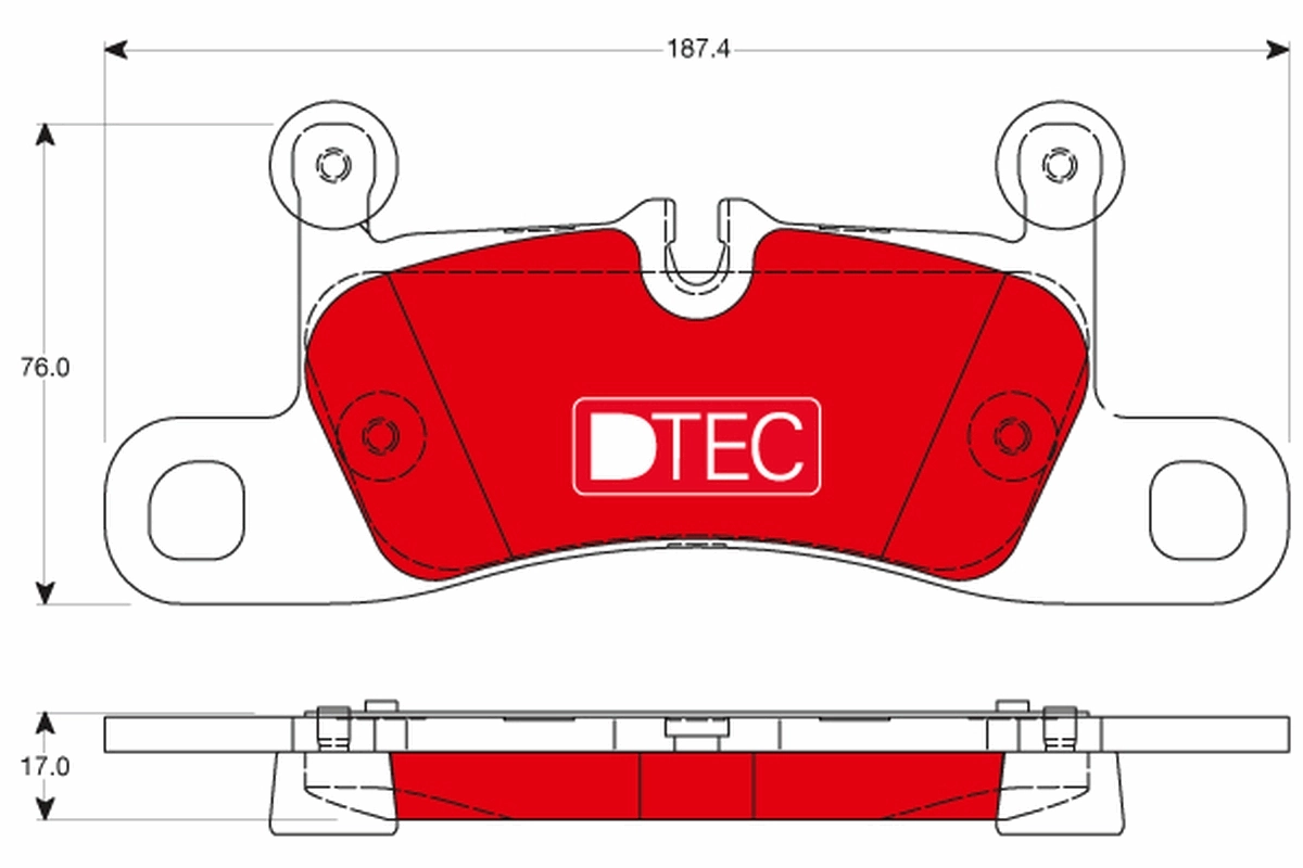 Brake Pad Set, disc brake DTEC COTEC GDB1875DTE