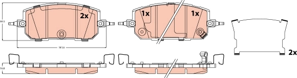 Brake Pad Set, disc brake GDB2537