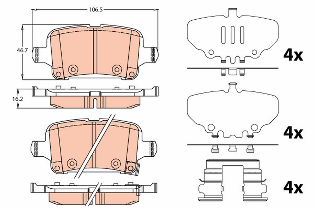 Brake Pad Set, disc brake GDB2184