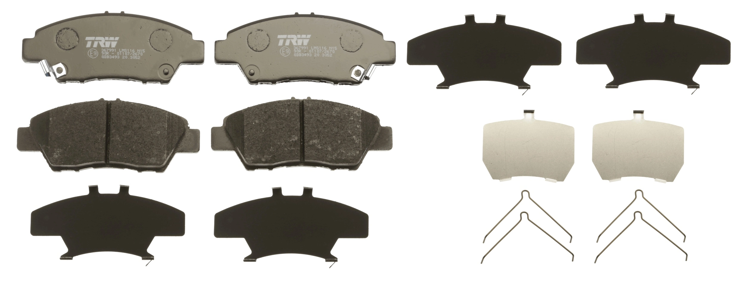 Brake Pad Set, disc brake COTEC GDB3493