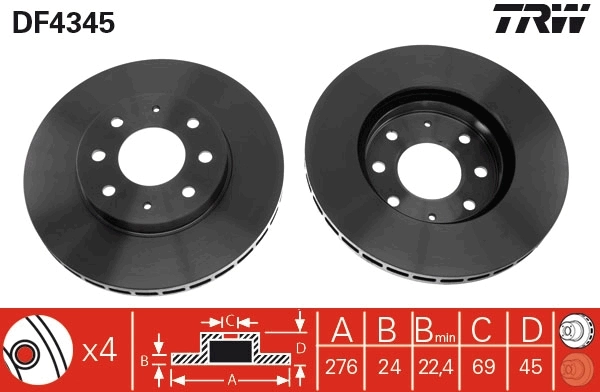Brake Disc DF4345