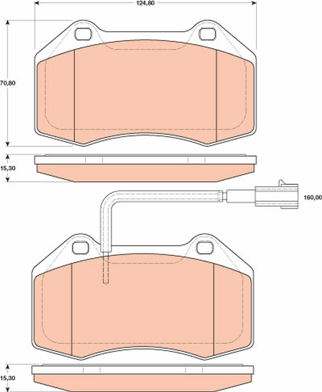 Brake Pad Set, disc brake GDB1812