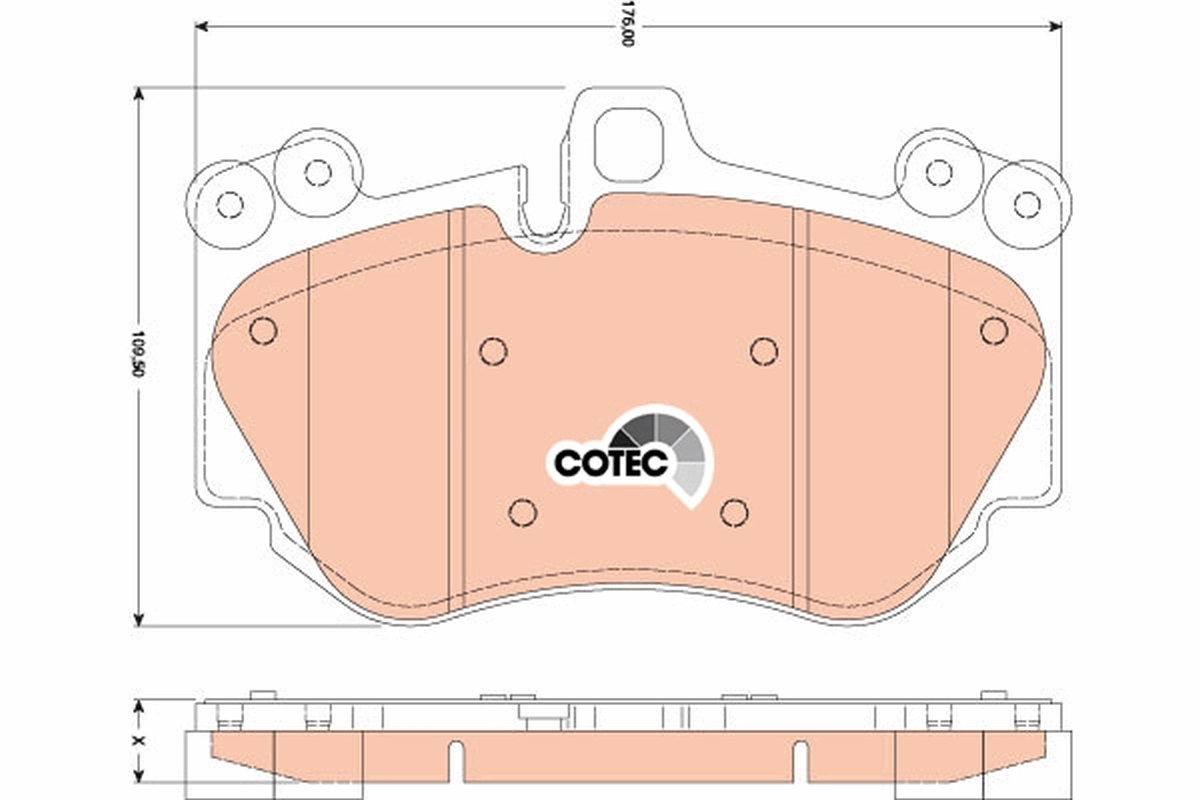 Brake Pad Set, disc brake COTEC GDB1764